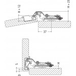 Half Overlay Hinges with Dowel